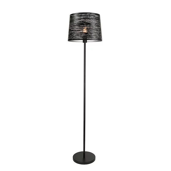 EROZIA lampe de plancher noir et argent CN 7523-BKSL | Luminaire Plus.ca