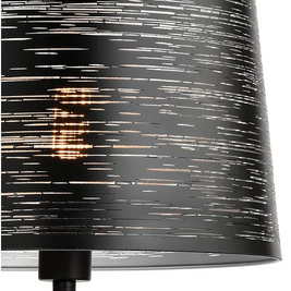 EROZIA lampe de table noir et argent CN 7522-BKSL | Luminaire Plus.ca