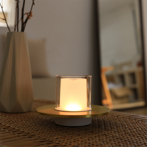 CANDLE lampe de table portative doré T1140003-TC-BRASS | Luminaire Plus.ca