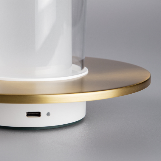 CANDLE lampe de table portative doré T1140003-TC-BRASS | Luminaire Plus.ca