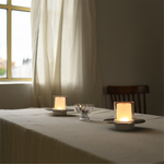 CANDLE lampe de table portative nickel brossé T1140003-TC-NICKEL | Luminaire Plus.ca