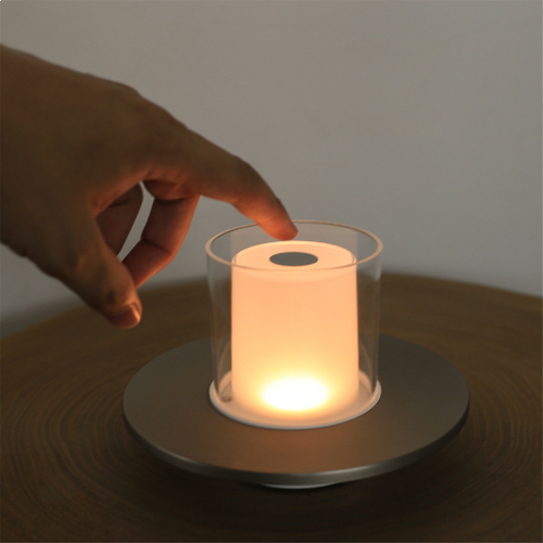 CANDLE lampe de table portative nickel brossé T1140003-TC-NICKEL | Luminaire Plus.ca
