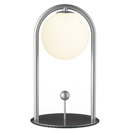 LINGLONG lampe de table portative nickel brossé T140008-SN | Luminaire Plus.ca