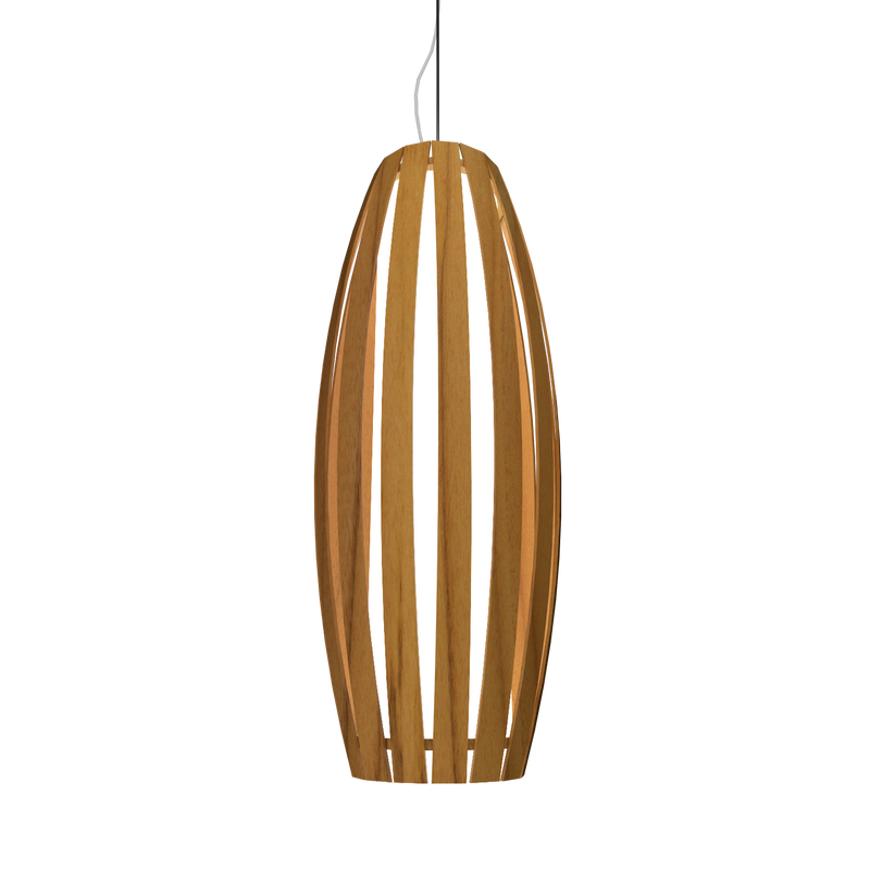 BARREL luminaire suspendu en bois du Brésil 303 | Luminaire Plus.ca