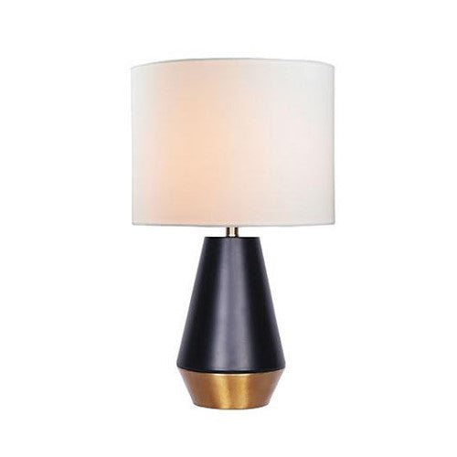 SIMONE lampe noire, dorée et blanche LL1805 | Luminaire Plus.ca